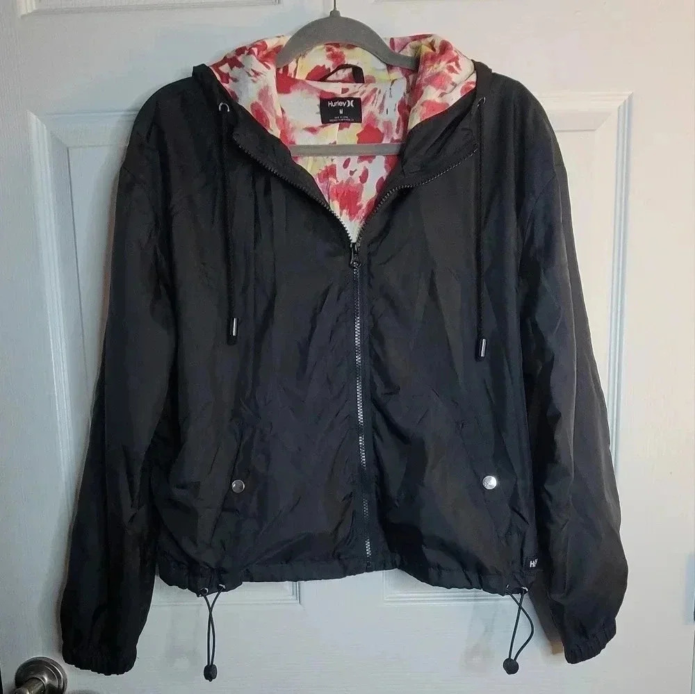 HURLEY Urban Windbreaker Hoodie, Women's Jacket.  Size Medium - Picture 2 of 13